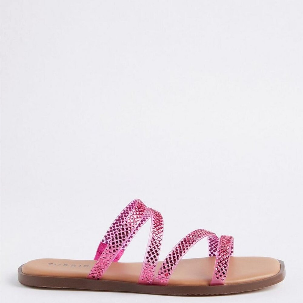 Jelly Detail Embellished Square Toe Sandal (WW)